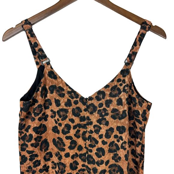 Gianni Bini Danielle Leopard Print Tank Strap Cropped Wide Leg Jumpsuit - Picture 7 of 13